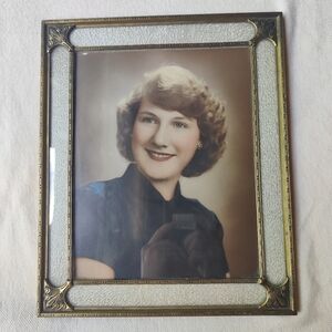 30s 40s 8x10 Picture Frame Ornate Art Deco Nouveau Brass Scroll Fan Regency